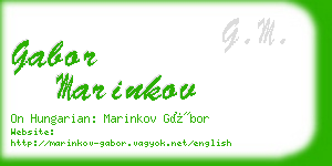 gabor marinkov business card